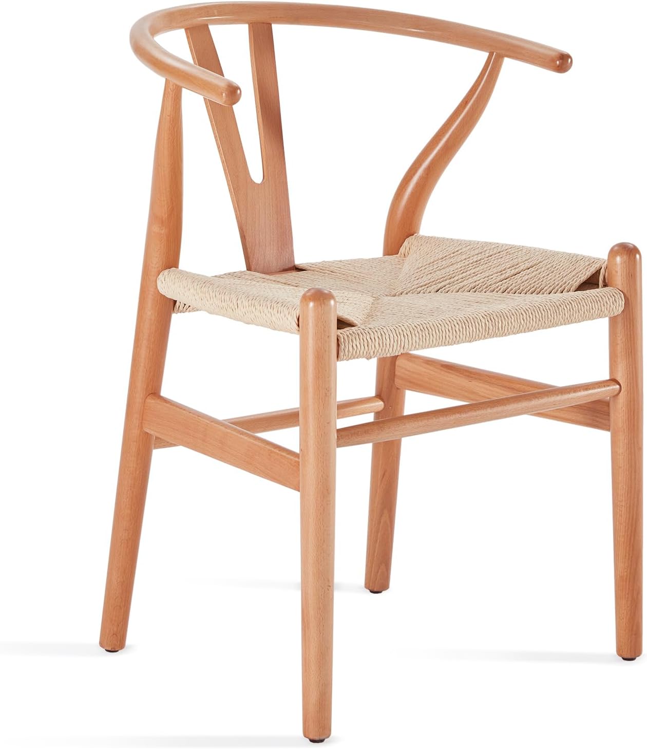 STARY Juego de 2 sillas de comedor Wishbone de madera moderna de mediados de siglo para tu casa de playa, naturaleza