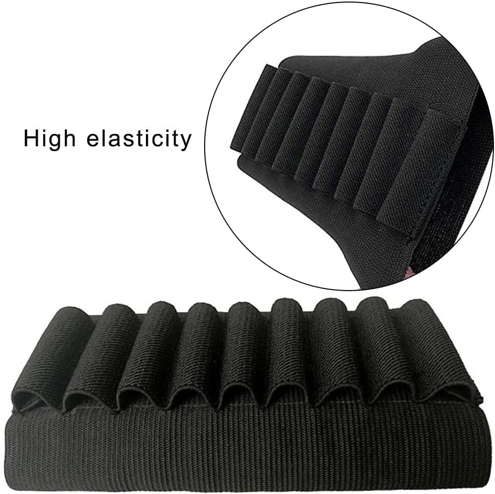 9 rondas de escopeta de carcasas de Buttstock resistente al desgaste Cartuchos tácticos resistente para munición portador de bolsa de munición