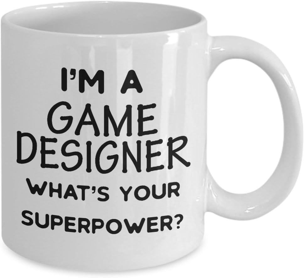 Taza para desarrollador de juegos  Lo que es tu superpotencia  diseño de videojuegos, taza de café, taza de té, regalo motivador, divertido, bonito