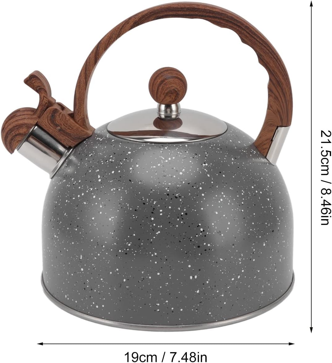 Hervidor de silbato de acero inoxidable de 2,5 l, tetera de acero inoxidable, tetera de acero inoxidable, tetera silbante, tetera silbadora para