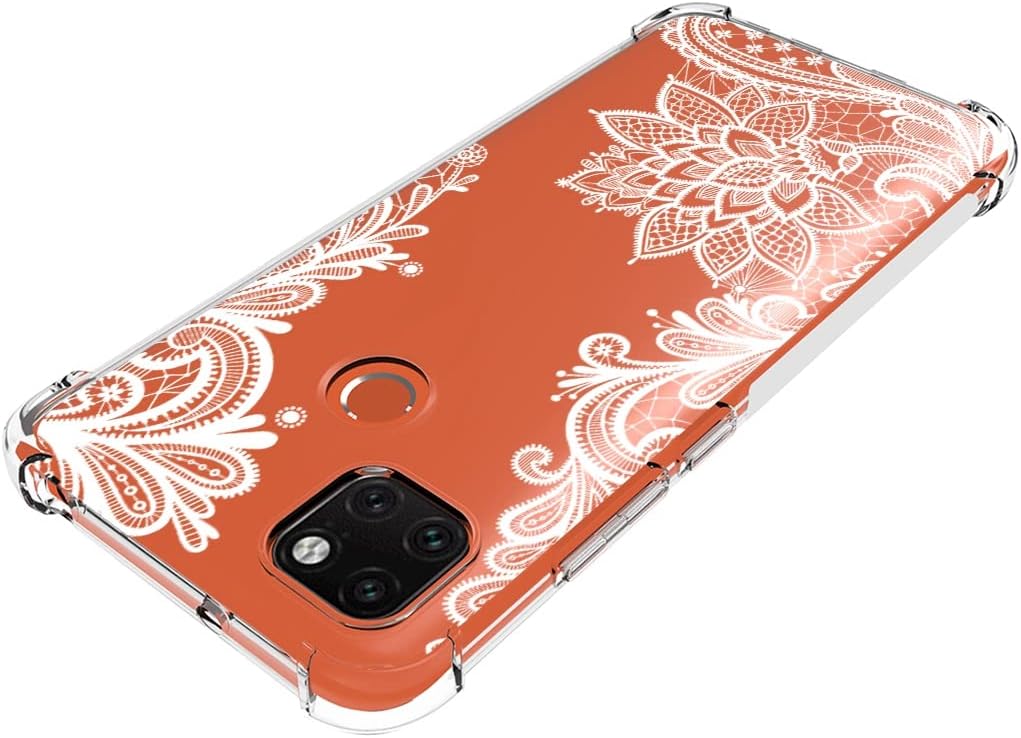 sidande Funda para Xiaomi Redmi 9CRedmi 10ARedmi 9 Activ Funda para Niñas Mujeres, Transparente Floral Suave Flexible TPU Slim Funda Protectora para
