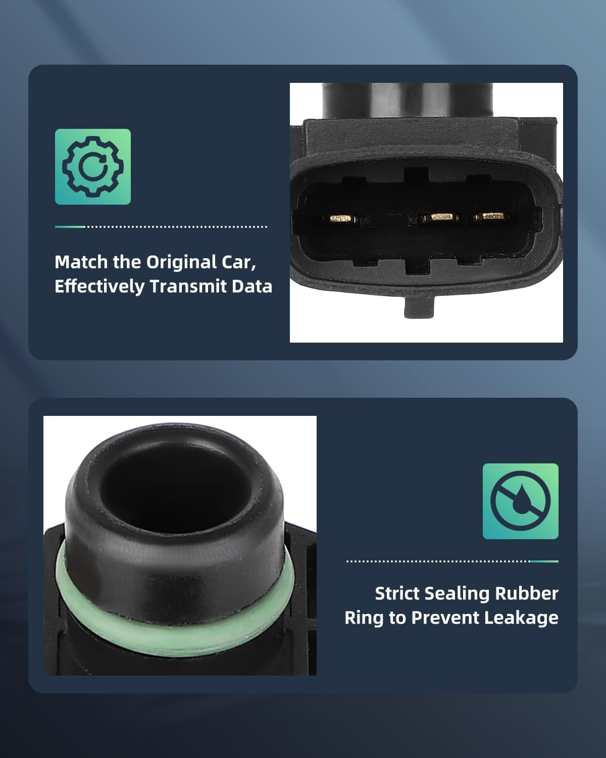 SCITOO Sensor MAP de presión absoluta colector compatible para Kia Optima 2009-2010 Sorento 2011-2013 Borrego K900 para Hyundai Santa Fe Genesis