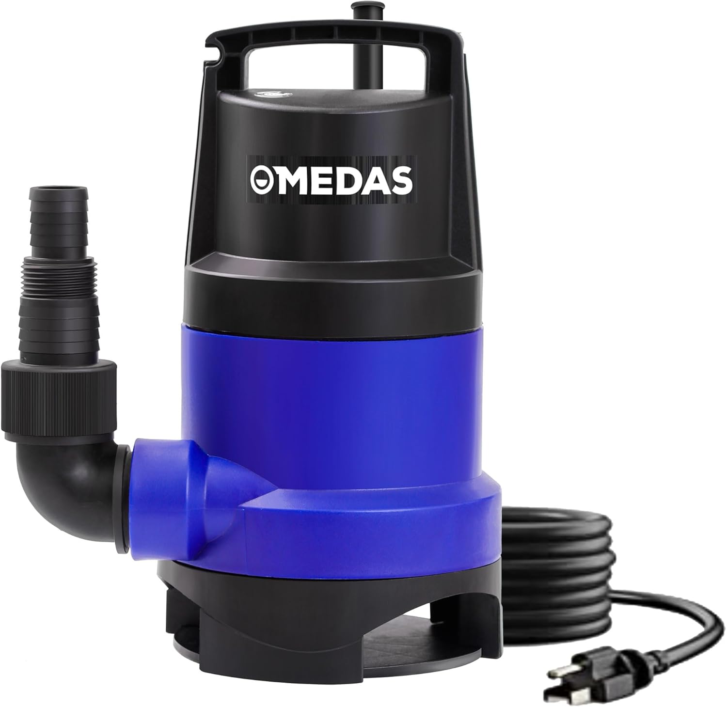 MEDAS 1HP 3434 GPH Bomba de sumidero sumergible limpiasucia bomba de agua portátil con cable de 16.4 pies para piscina, jardín, sótano, tina,