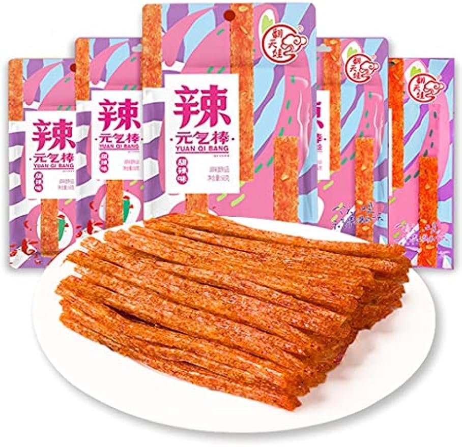 Spicy Strip – Pequeño gluten de Latiao, nostalgia de Latiao, sabor picante dulce, vegano, instantáneo clásico picante sabor picante chino (tiras de