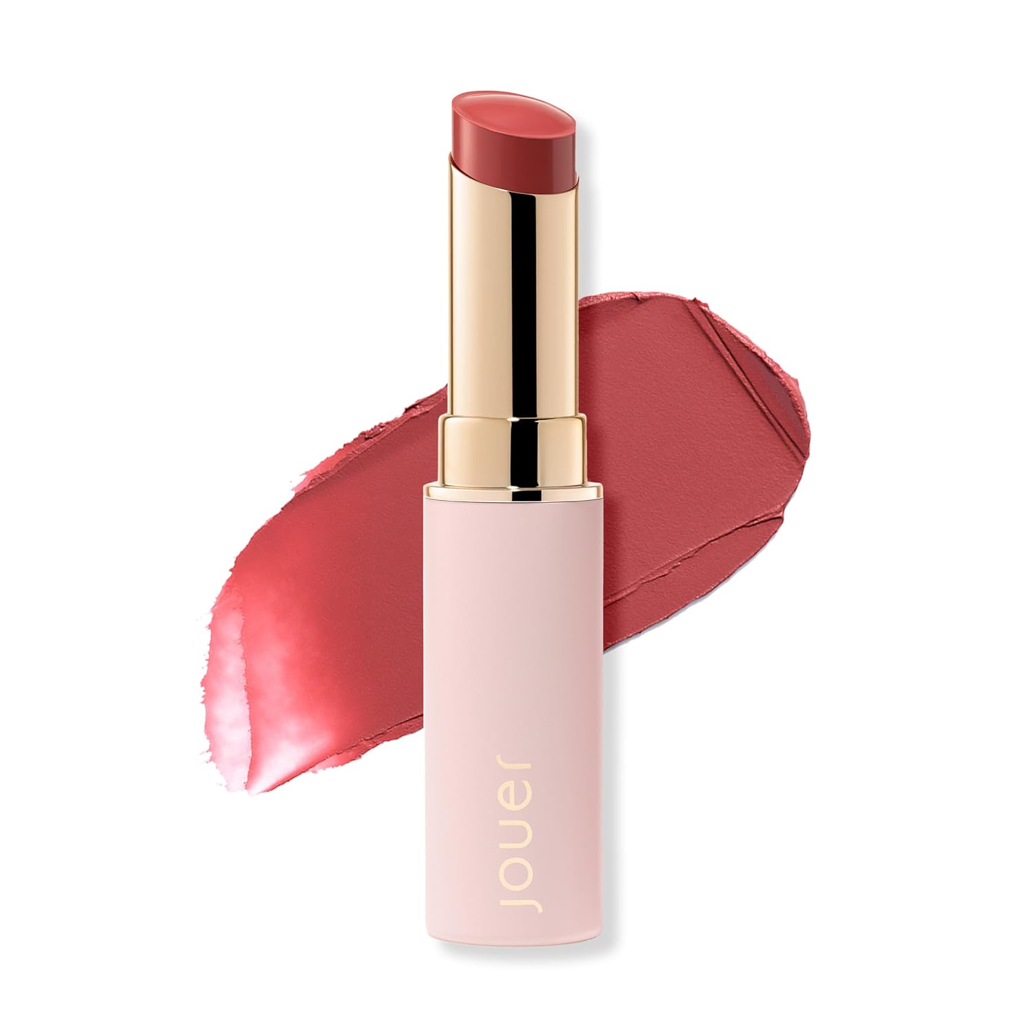 Jouer Balm Bouche Demi-Matte Lip-Solidarité – Bálsamo labial teñido – Tinte labial hidratante de larga duración – Color de labios mate – Fórmula de