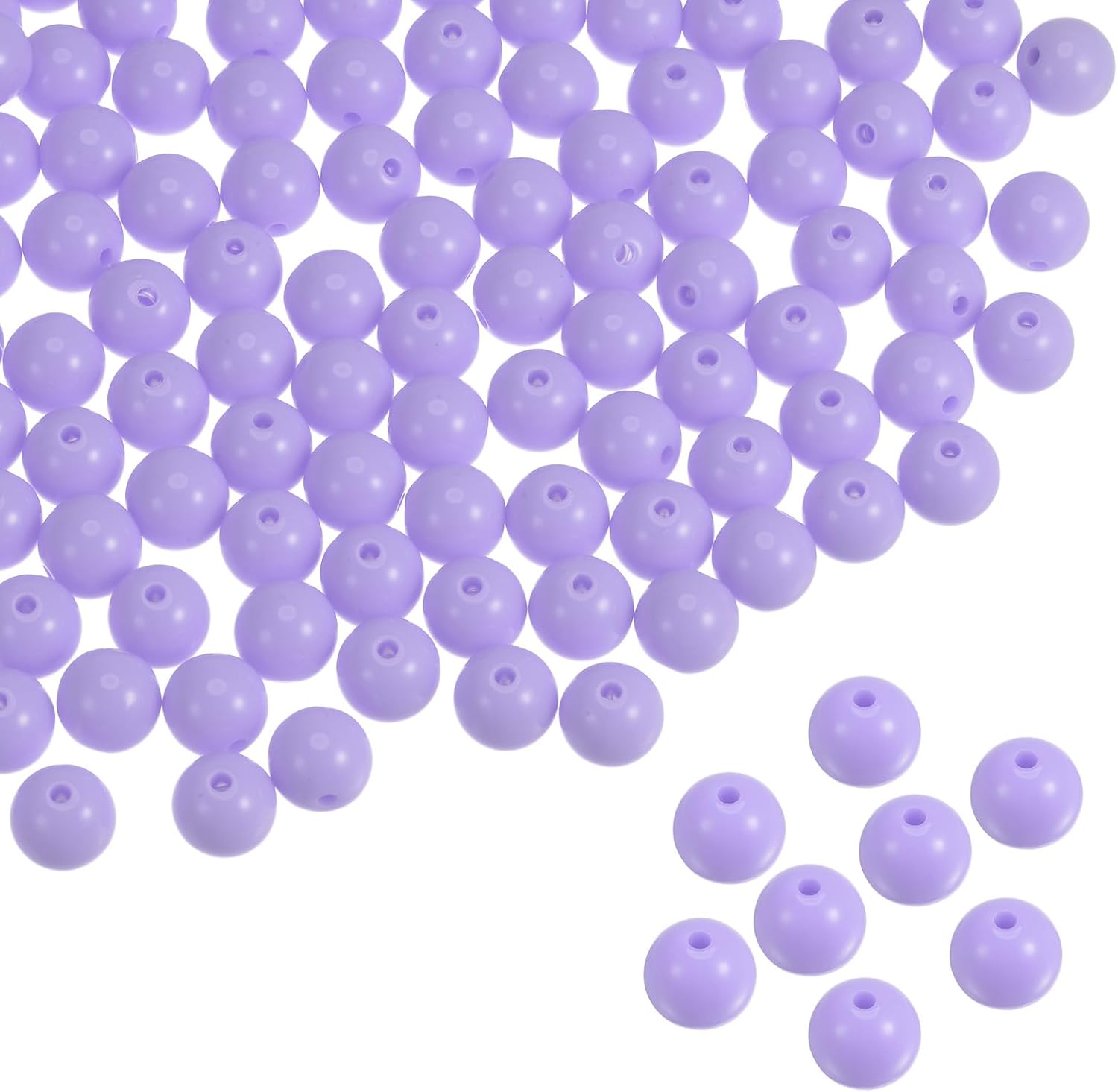 HARFINGTON 900 cuentas redondas de acrílico de 0.394 pulgadas sueltas de burbujas para manualidades, colores dulces surtidos para manualidades,