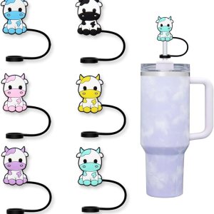 Stanley – 6 fundas de paja Stanley para accesorios de copa Stanley, 0.394 in para copa Stanley, 30 y 40 onzas, bonita tapa de paja de silicona para Stanley – 6 fundas de paja Stanley para accesorios de copa Stanley, 0.394 in para copa Stanley, 30 y 40 onzas, bonita tapa de paja de silicona para