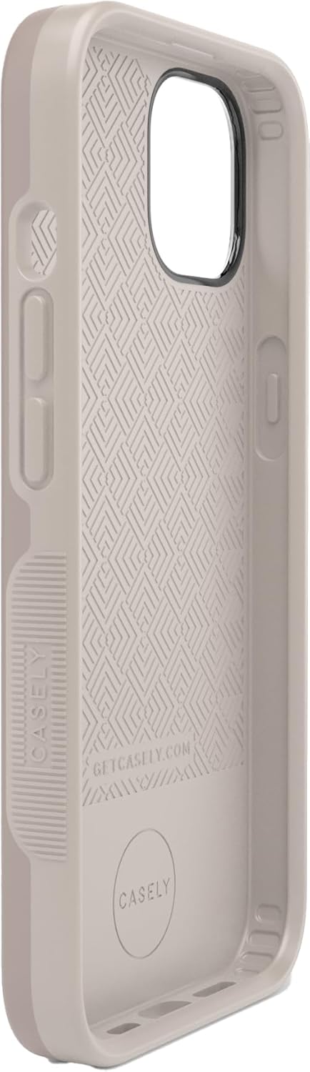 Casely Funda para iPhone 14  Taupe on Nude  Crema estética beige sólido neutro  Compatible con MagSafe