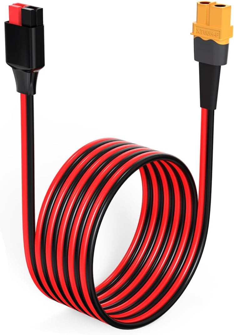 Adaptador XT60 a Anderson, cable conector hembra XT60 de 12 AWG a Anderson para batería RC, estación de energía solar portátil y panel solar (10