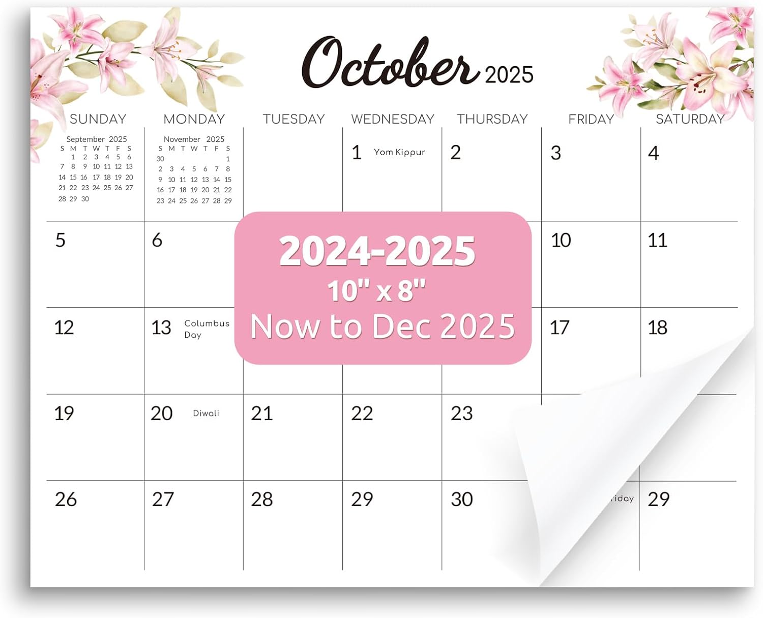 Magnetic Calendar for Refrigerator, 10″x 8″ Fridge Calendar from JAN. 2024- DEC. 2025,Paper Calendar 2024-25 Prefect for Planning and Organizing