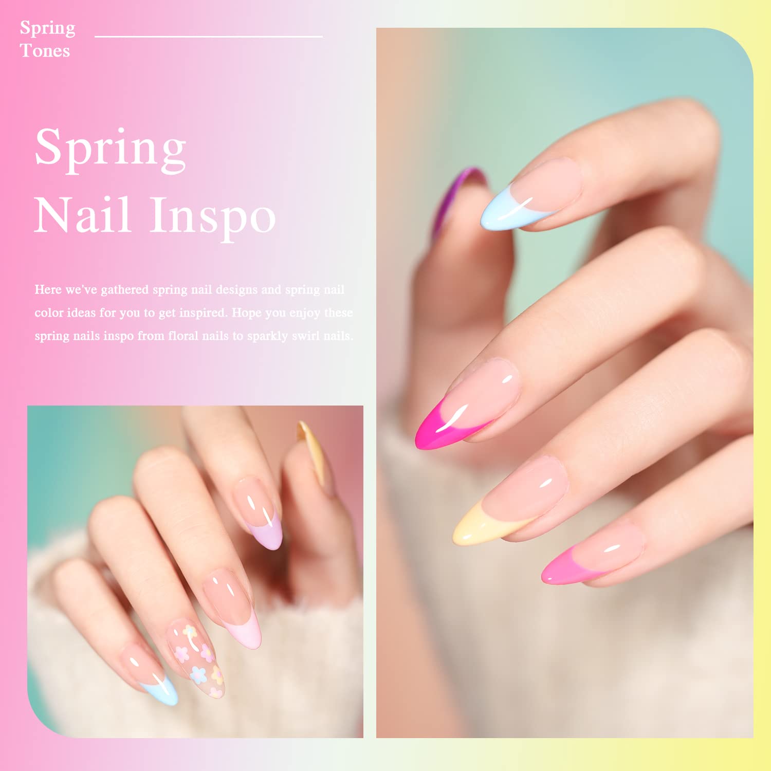 Beautpal – Juego de esmaltes de uñas de gel pastel neón, decoración de Pascua, macarrón brillante, esmalte de uñas de primavera y verano, 10