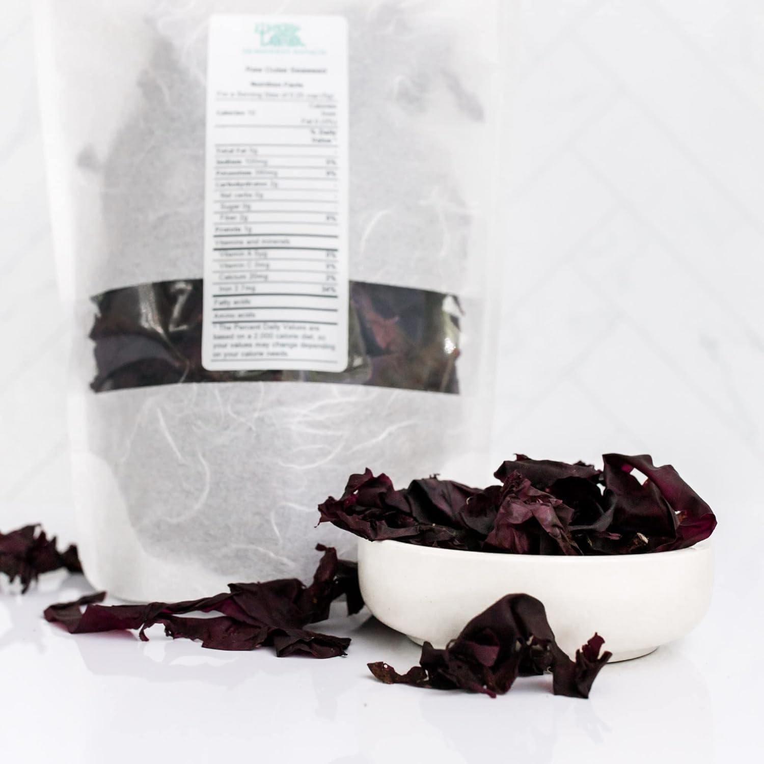 Seaweed Kings Dulse Powder – Algas marinas crudas del Atlántico, mini copos, perfectas para aperitivos, condimentos, sopas y ensaladas, 100% puras y