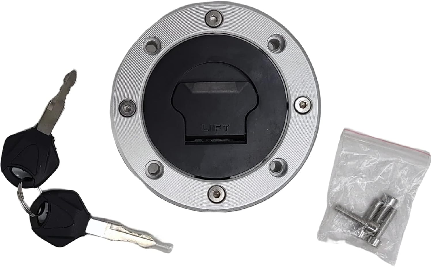 Tapa del depósito de combustible de gasolina Llave de bloqueo compatible con Suzuki GSX400 GSX600 GS500 GS600F GSXR600 GSXR750 GSXR1000 TL1000S