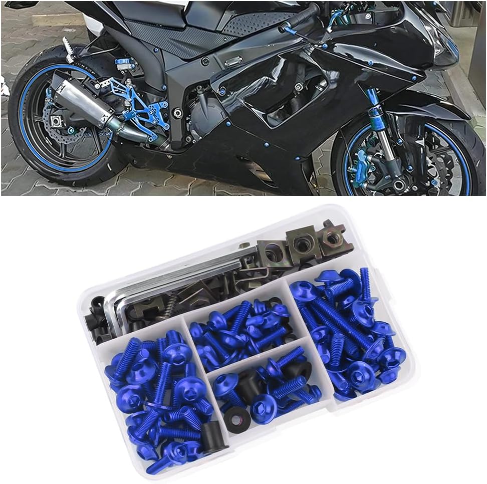 Kit de pernos de carenado de motocicleta, tornillos de aluminio M5 M6, tornillos de fijación de carenados para accesorios de motocicleta, pernos
