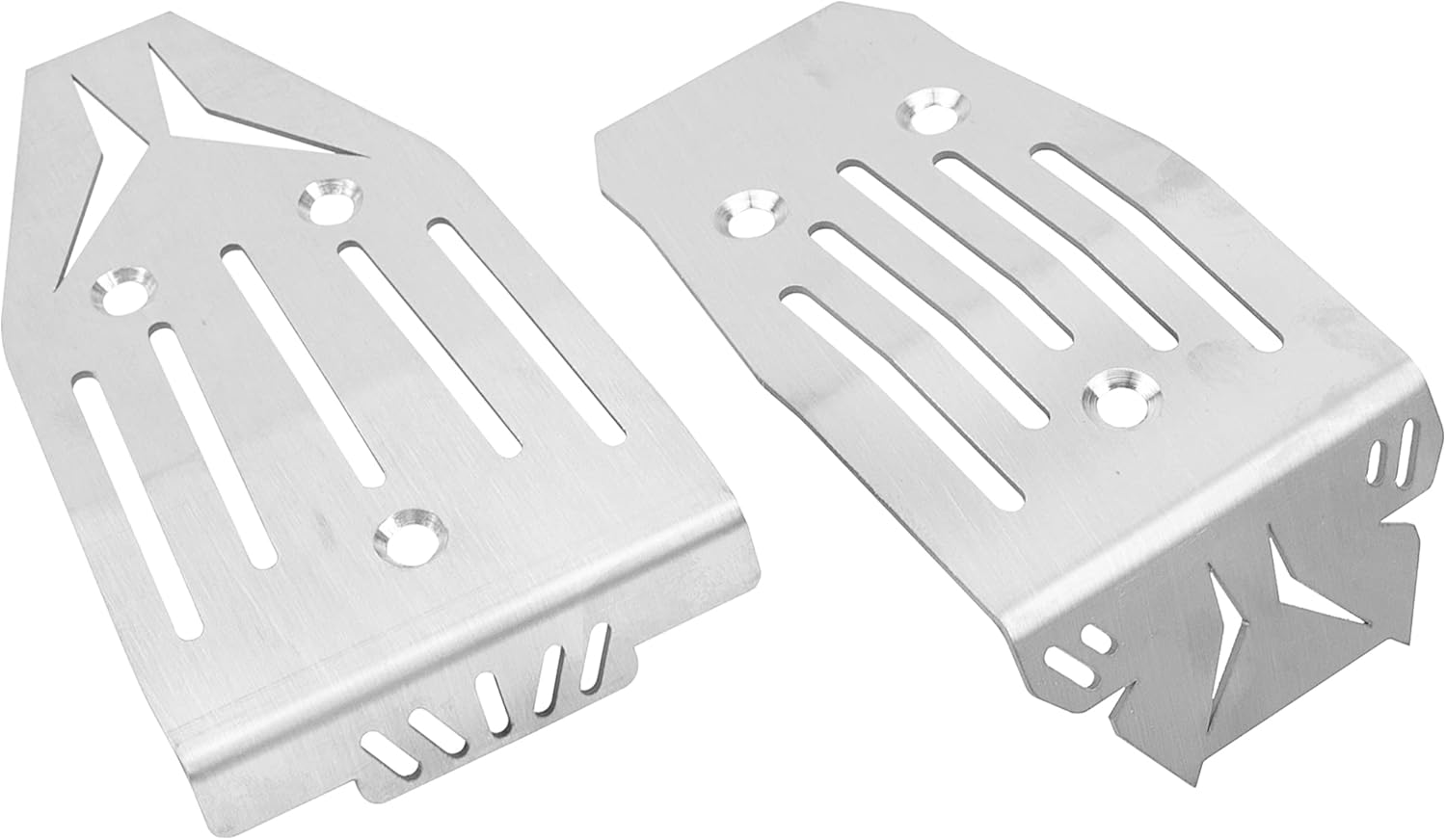 ShareGoo – Placa deslizante de acero inoxidable, placa de protección de chasis RC compatible con Arrma 110 Vorteks 4×4 Big Rock 3S RC Car