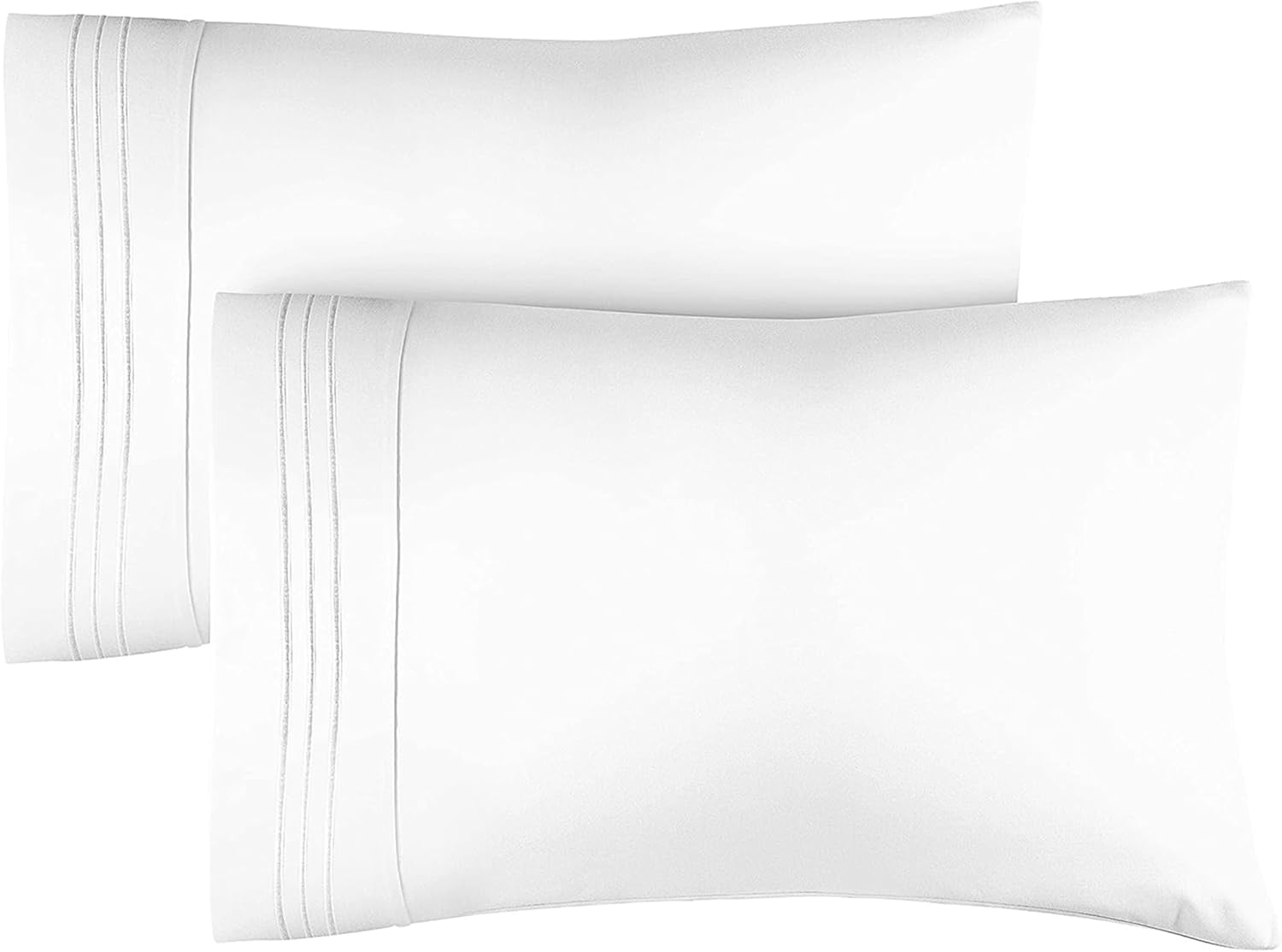 Juego de 2 fundas de almohada de tamaño King, fundas de almohada suaves prémium, protectores lavables a máquina, almohadas de 20 x 40, 20 x 36 y 20