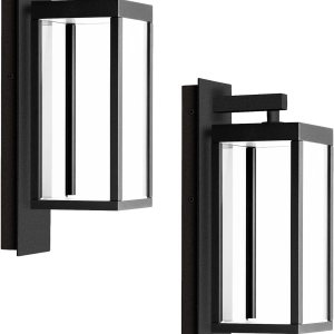 Inowel Paquete de 2 apliques de pared LED modernos para porche, garaje, lámpara de montaje en pared, farol IP54, impermeable, 13 W, lámpara exterior Inowel Paquete de 2 apliques de pared LED modernos para porche, garaje, lámpara de montaje en pared, farol IP54, impermeable, 13 W, lámpara exterior