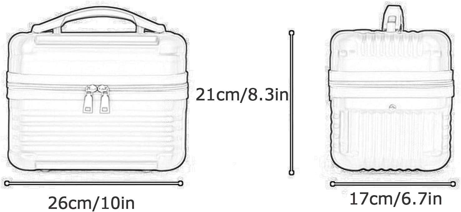Estuche de cosméticos portátil de gran capacidad, caja de tren, bolsa de almacenamiento de cosméticos, bolsa de maquillaje con organizador de