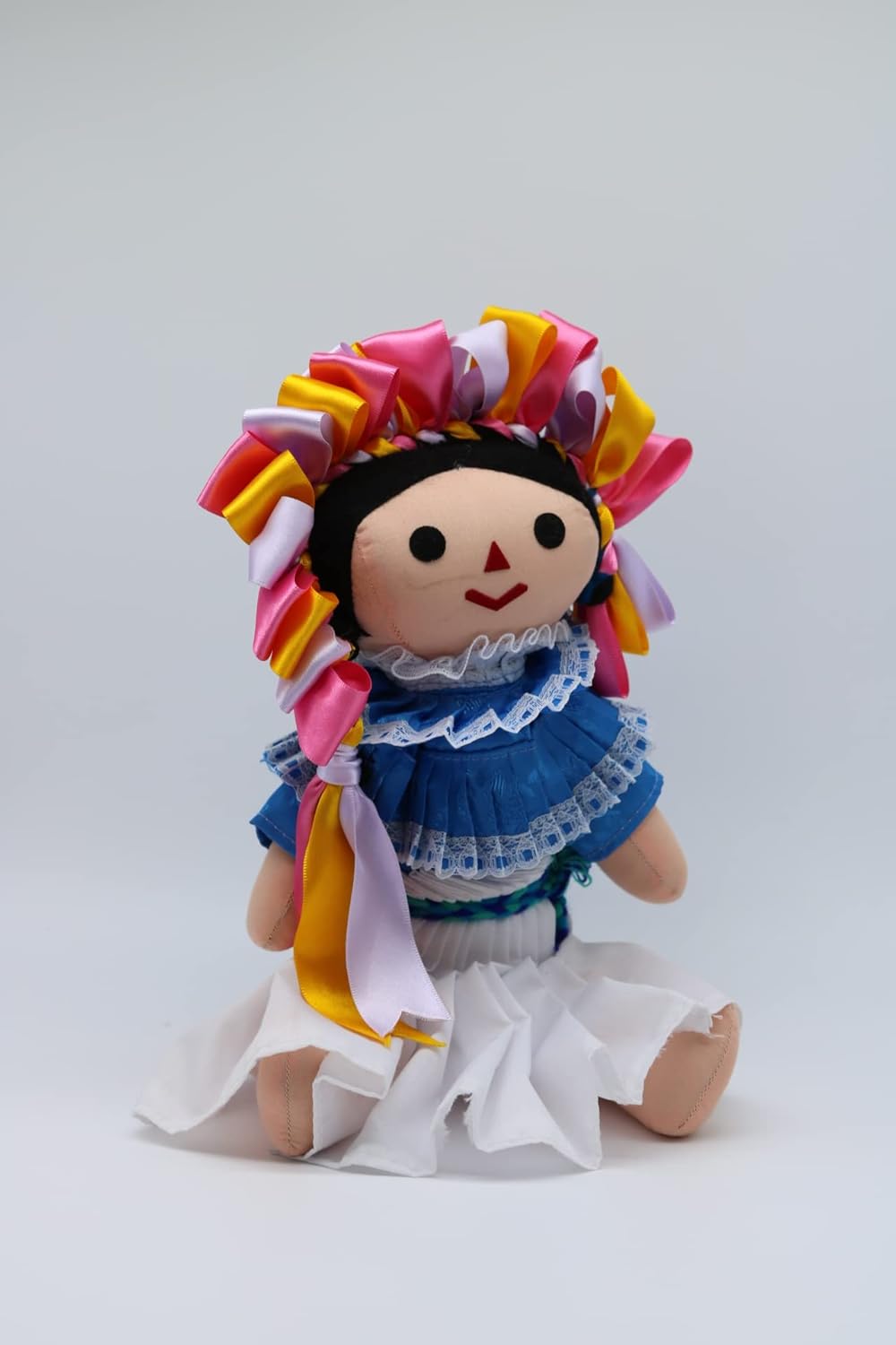 MUÑECA DE TRAPO vestido azul - Imagen 6