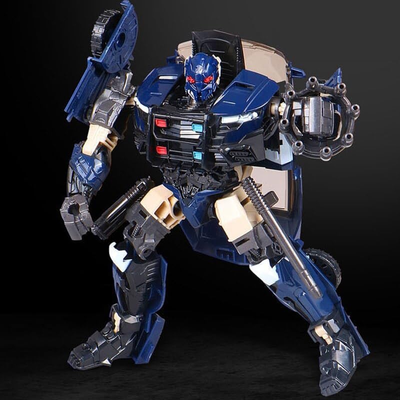 Optimus Prime Roadblock Police Car Robot H6001-5 Transformer Raptor Optimus Prime Autobots Transformación de película 7 Juguete Aleación Robot Anime