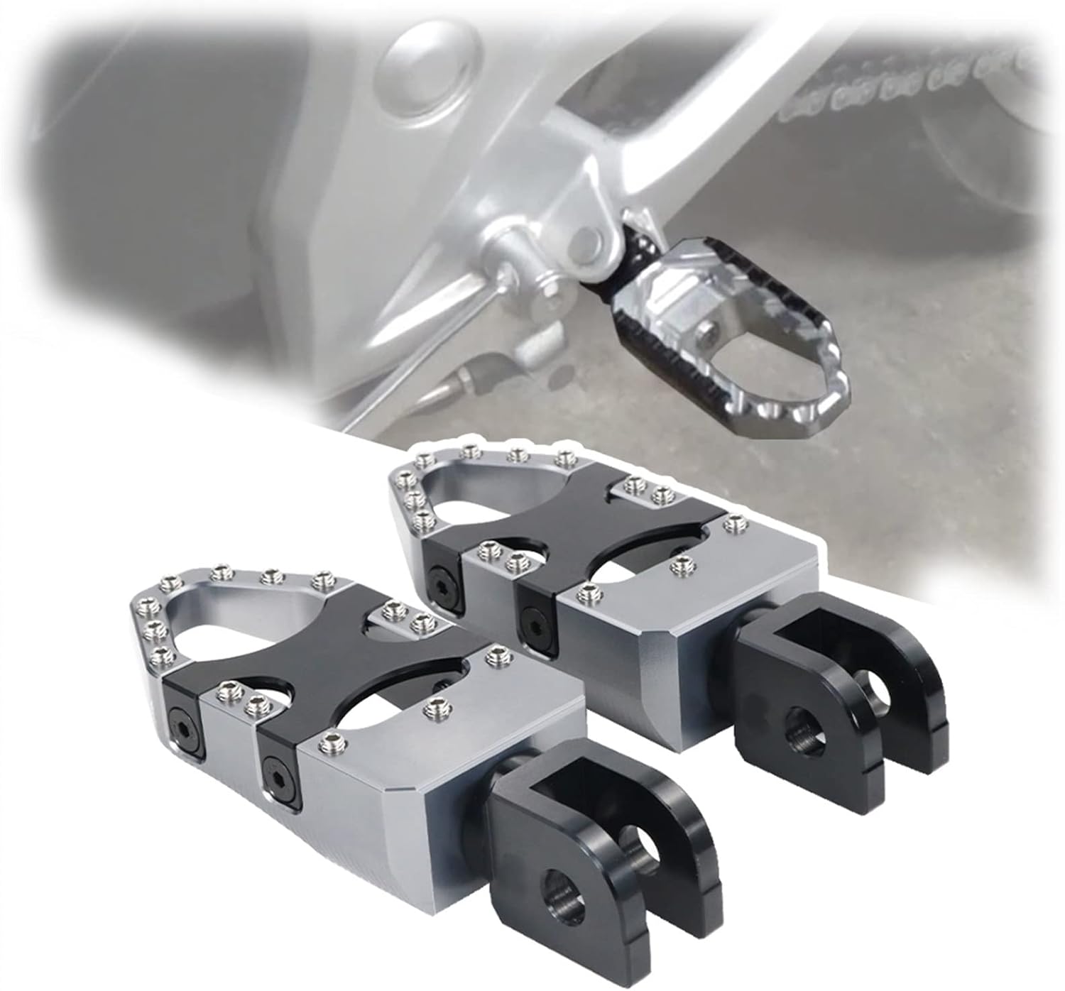 Footpeg For Yamaha X-MAX 300 X-MAX300 XMAX 300 XMAX300 MT-10 SP 2017-2022 2018 2019 2020 2021 Motorcycle Rear Passenger Foot Pegs (Color  Titanium)