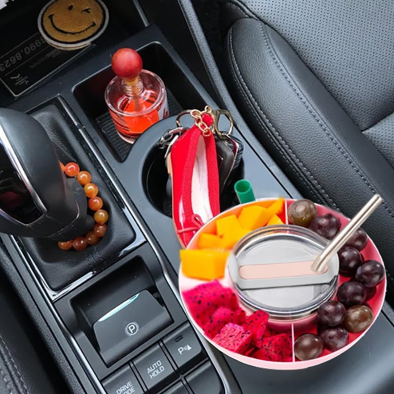 Tazón para aperitivos Stanley de 40 onzas con asa, bandeja de aperitivos compatible con Stanley Cup de 40 onzas, anillo reutilizable para accesorios