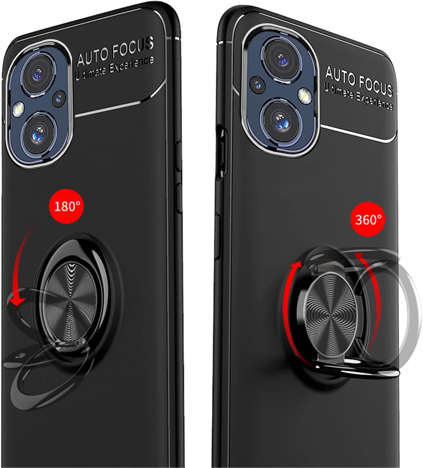 Asuwish Funda para OnePlus Nord N20 5G con protector de pantalla de vidrio templado y soporte para anillo, accesorios de celda TPU One Plus N 20 G5