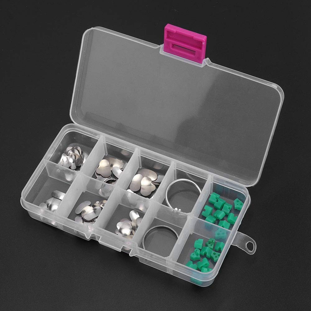 Seccional dental, 100 piezas coronas contorneadas matrices metálicas bandas de repuesto de matriz combinada abrazadera suministros de ortodoncia kit