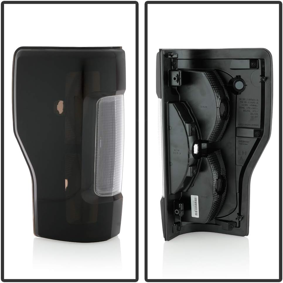 ACANII – Para no LED y punto no ciego 2017-2019 Ford F250 F350 SuperDuty Luces traseras de lente ahumada montaje de lámparas para hornear