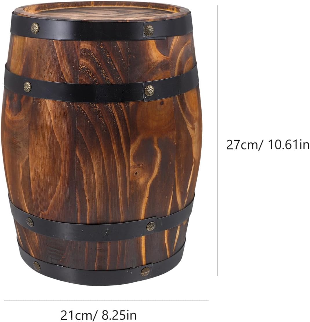 Unomor Barril de roble envejecido, barril de whisky de madera, barril de vino, bar de vino, bar de cerveza, barril de vino tinto de madera, adorno