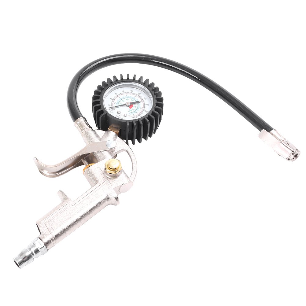 GZYF 220psi Inflador digital de neumáticos de coche Medidor de presión de aire Pistola Chuck Manguera flexible