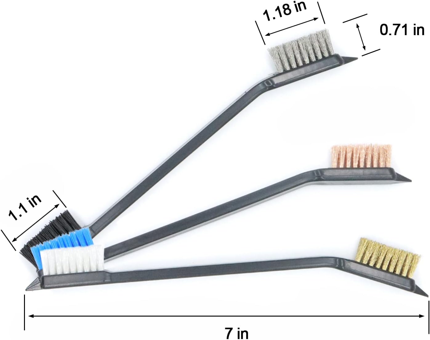 Juego de cepillos de limpieza de pistola Juego de púas de latón cobre acero nylon acero inoxidable Ploymer Pick Set cepillos de cerdas