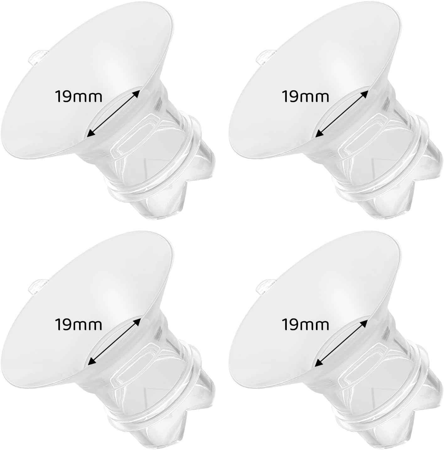 Insertos de brida de 0.748 in compatibles con extractores de leche MedelaSpectraTSRETEElvieMomcozyBellababy de 0.945 in, escudosbridas, reduce el