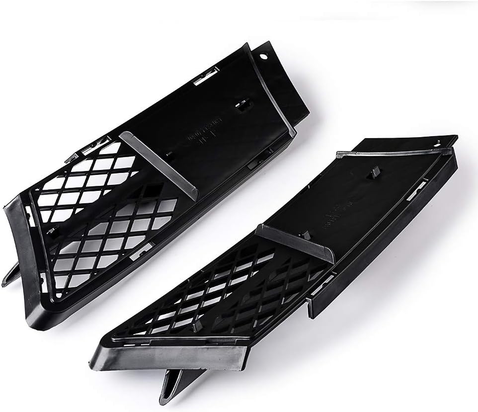 AMOPA CORP – Cubierta de rejilla delantera negra mate para rejilla de ventilación de luz antiniebla compatible con BMW Serie 3 E90 Sedan E91 Wagon