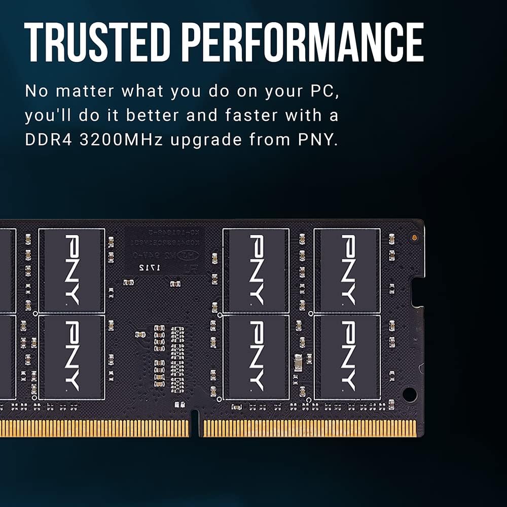 PNY Performance MN16GSD43200-TB MN16GSD43200-TB 16GB DDR4 DRAM 3200MHz (PC4-25600) CL22 (compatible con 2933MHz, 2666MHz, 2400MHz o 2133MHz) 1.2V