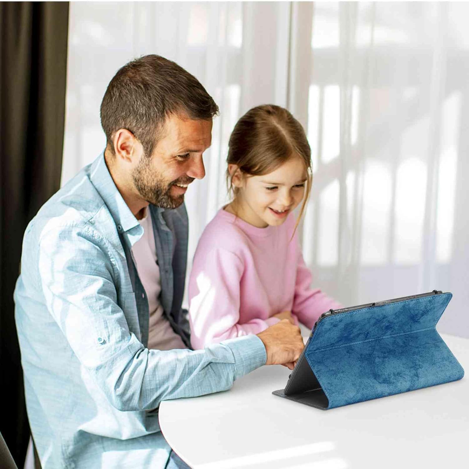 UrbanX Funda universal para tablet de 7 a 8 pulgadas, funda protectora para tablet Huawei MediaPad M3 Lite 8 pantalla táctil, con banda de fijación
