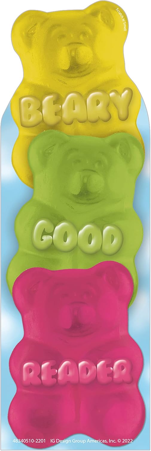 Eureka Beary Good Reader – Marcadores perfumados de oso de goma, paquete de 24