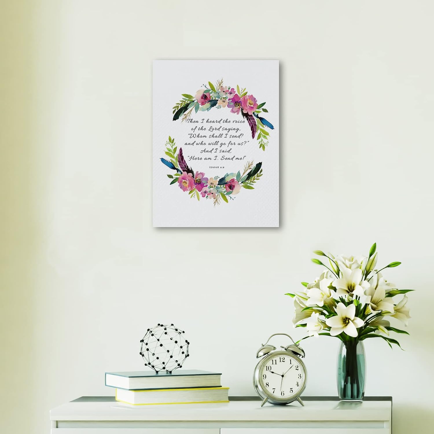Nogrit Isaías 68 Arte de pared cristiano, versículo de la Biblia, decoración de pared cristiana, decoración de pared cristiana, decoración de pared