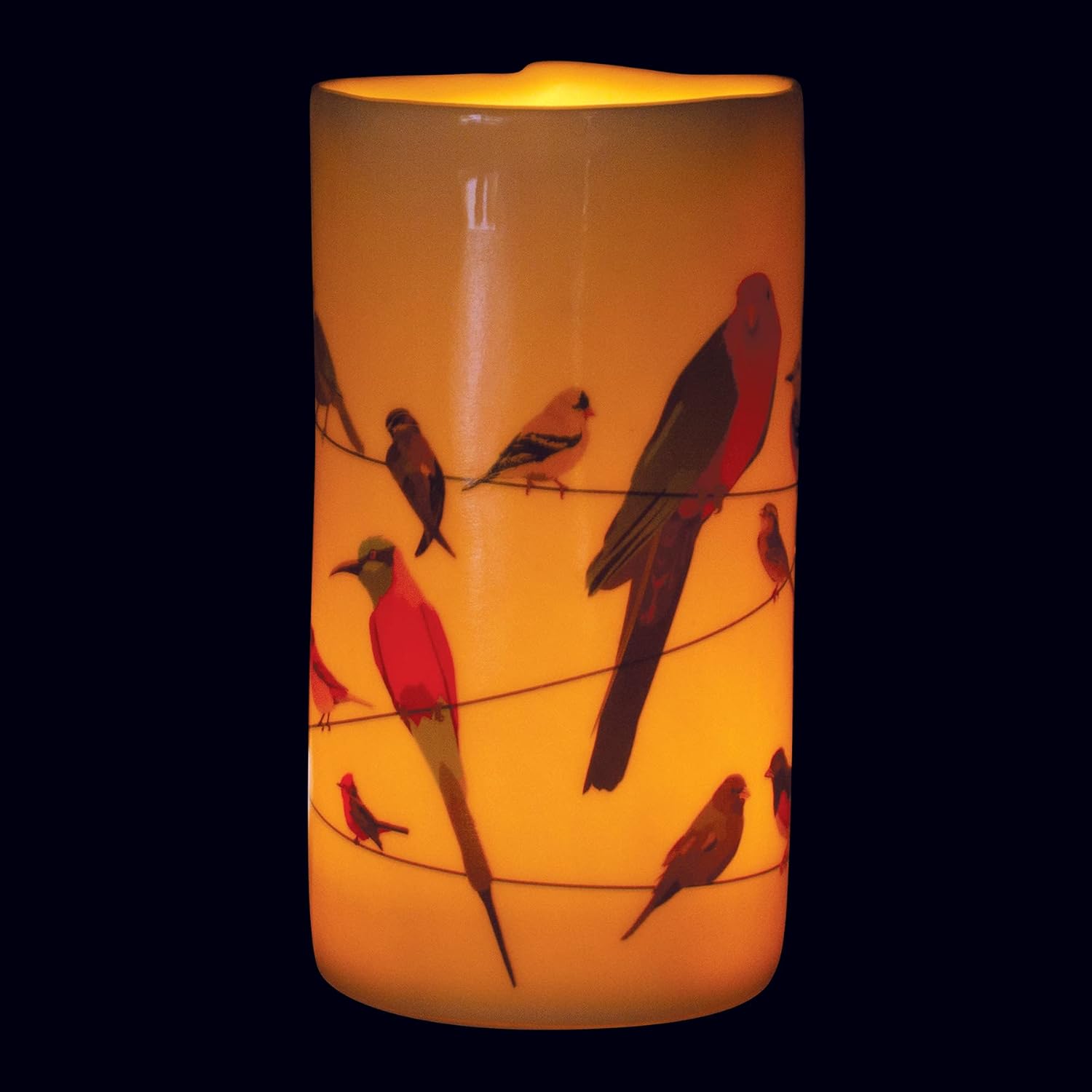 Birds on a Wire – Portavelas que cambia de calor, cambia mágicamente cuando la vela está encendida