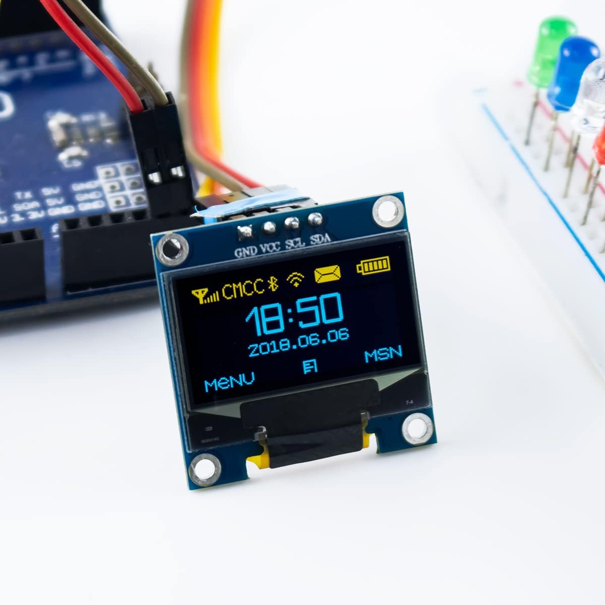 5 unidades de 0.96 pulgadas OLED I2C IIC módulo de pantalla 12864 128×64 Pixel SSD1306 Mini placa de pantalla OLED autoluminosa compatible con