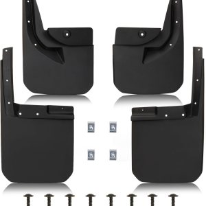 MITZONE Guardabarros de protección contra salpicaduras compatibles con Jeep Wrangler JL JLU 2018-2022, juego de 4 piezas delanteras y traseras MITZONE Guardabarros de protección contra salpicaduras compatibles con Jeep Wrangler JL JLU 2018-2022, juego de 4 piezas delanteras y traseras