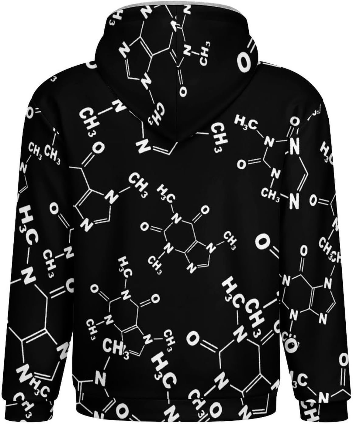 Caffeine Molecule Gamer Nerd Geek Science Unisex Jacket Long Sleeve Fleece Hoodie Sweatshirt Warm Coats Outerwear