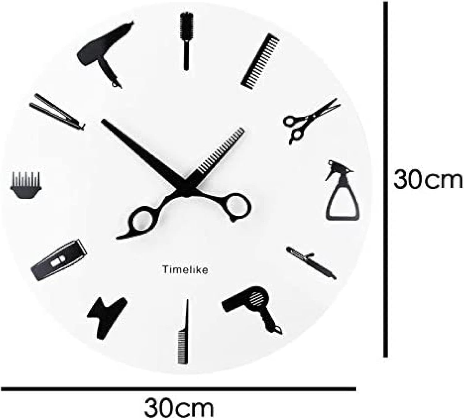 Reloj de pared Barbería Reloj de pared Barbería Equipamiento Herramientas Reloj de pared Diseño moderno Barbería Señal de negocios Reloj de pared