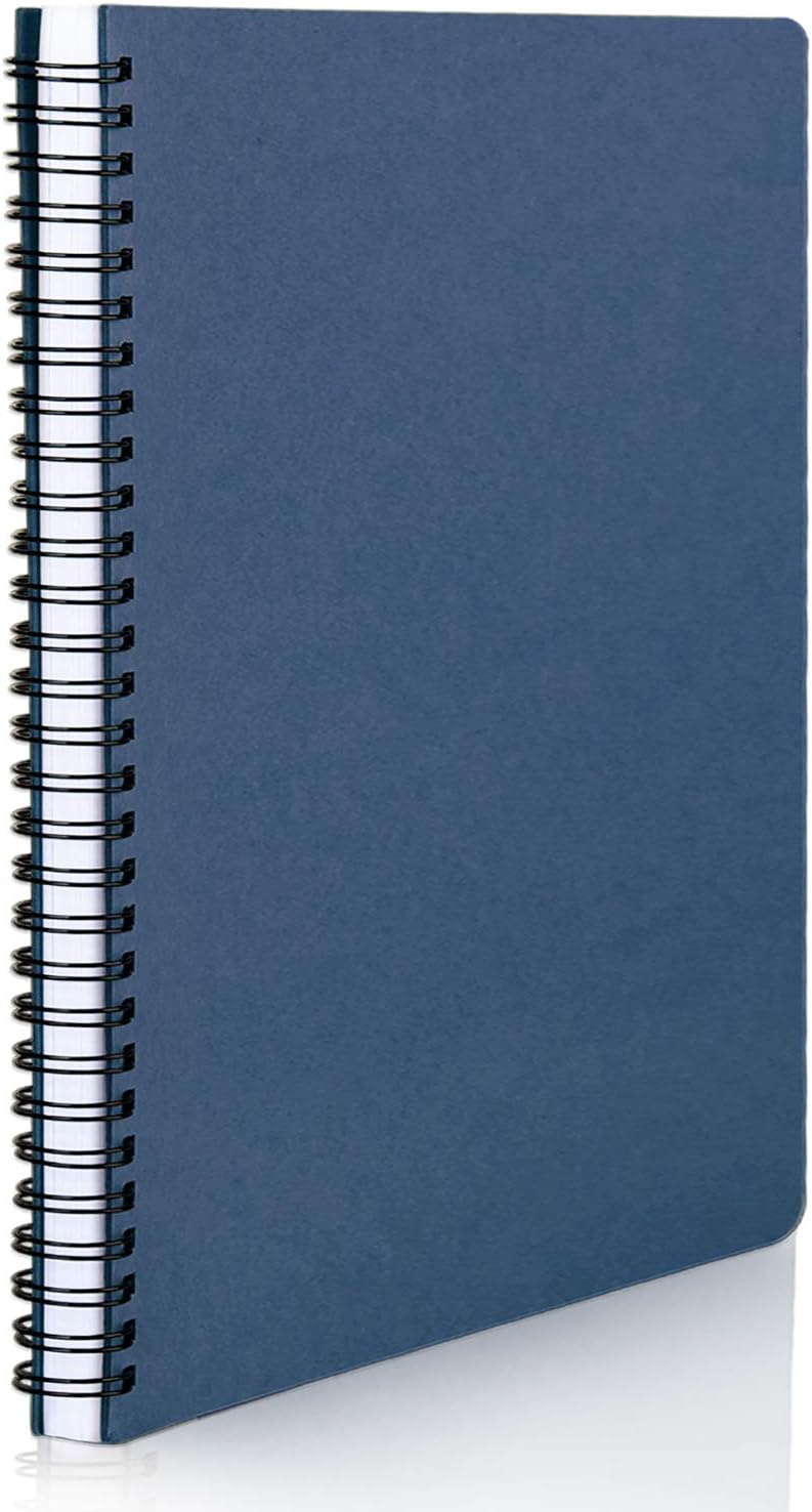 EUSOAR – Cuaderno rayado A5 con espiral, tapa dura, para escritura, viajes, notas, diario, bocetos, para estudiantes, oficina, negocios, tapa roja,
