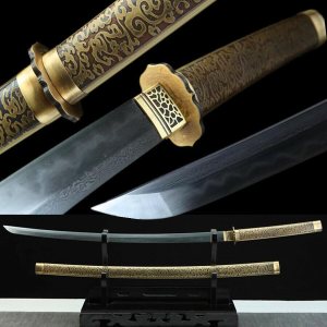 Zhmyyxgs Japanese Sword Samurai Katana Sharp Clay Tempered Folded Damascus Steel Blade Zhmyyxgs Japanese Sword Samurai Katana Sharp Clay Tempered Folded Damascus Steel Blade