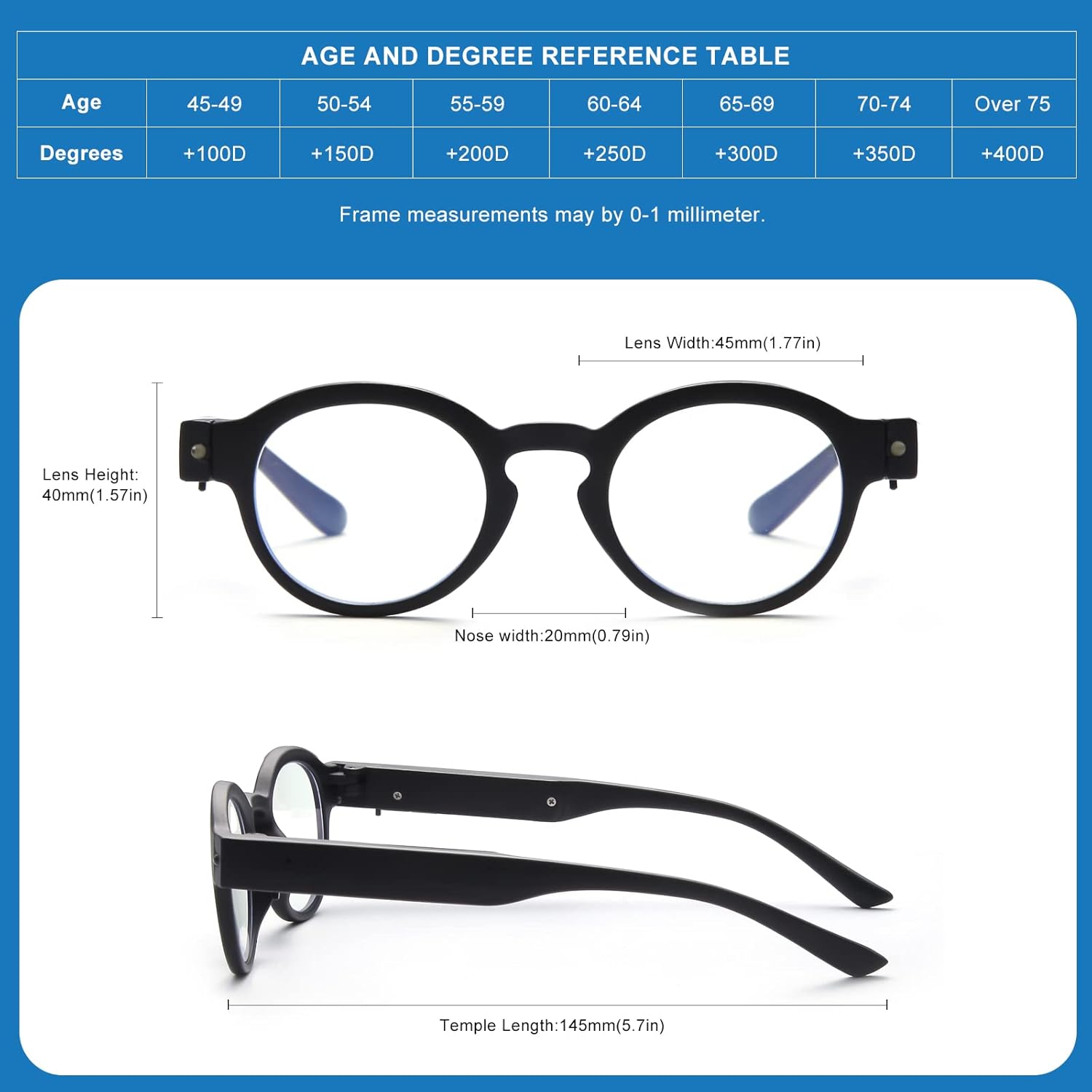 Gafas de lectura con luces para hombres y mujeres, recargables, con bloqueo de luz azul, antifatiga ocular