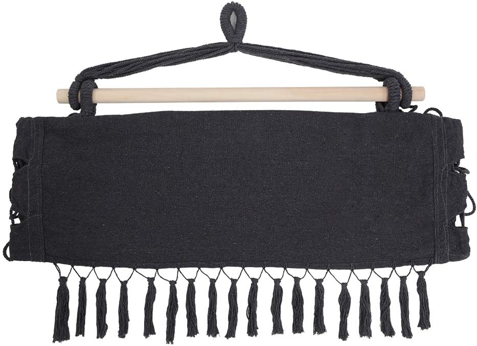 Silla hamaca colgante de cuerda con 2 cojines, silla columpio grande de macramé, tejido de algodón para mayor comodidad y durabilidad