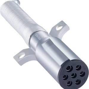 Enchufe de repuesto de 7 vías, conector de remolque de 7 pines, conjunto de enchufe fundido a presión resistente, con protector de resorte, Enchufe de repuesto de 7 vías, conector de remolque de 7 pines, conjunto de enchufe fundido a presión resistente, con protector de resorte,