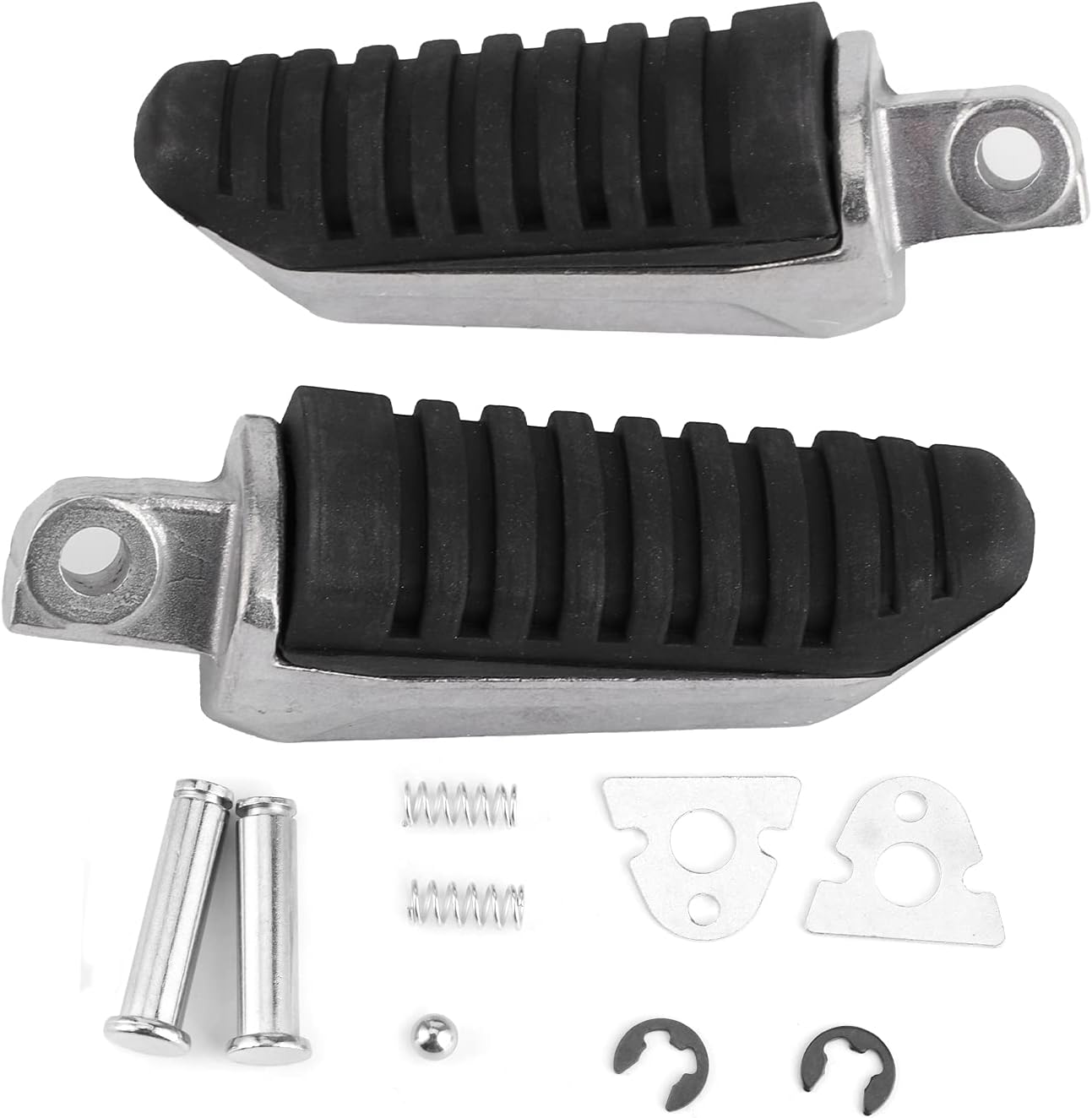 Aramox Estriberas de motocicleta, clavija trasera izquierda+reposapiés derecho para Suzuki HAYABUSA GSX1300R 20082011