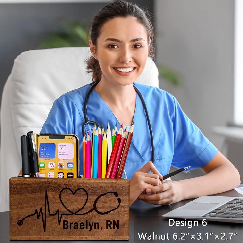 Regalos personalizados para enfermeras, soporte para bolígrafo con nombre personalizado para enfermera, estudiante de enfermería, regalos de